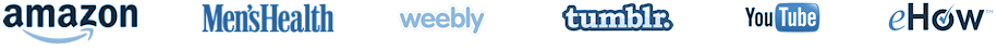 Logos of Amazon, Men's Health, Weebly, Tumblr, YouTube and eHow, sites that have used Poll Maker